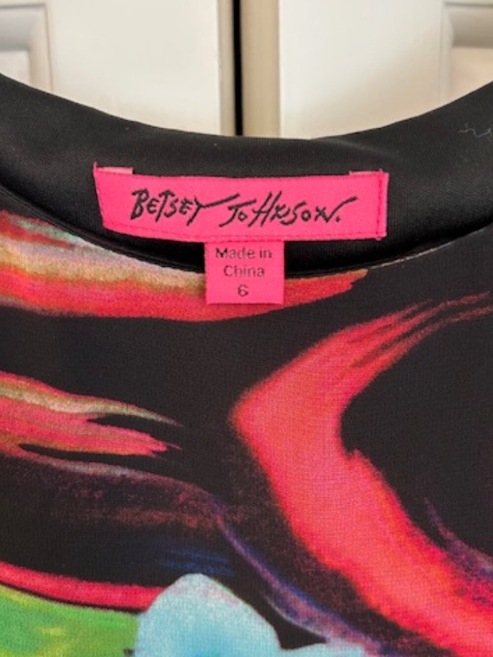 Betsey Johnson Watercolor Popover Dress Size 6 - Picture 7 of 7